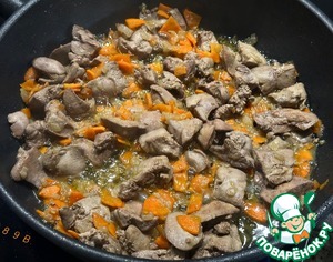 Гречневая каша с куриной печенью