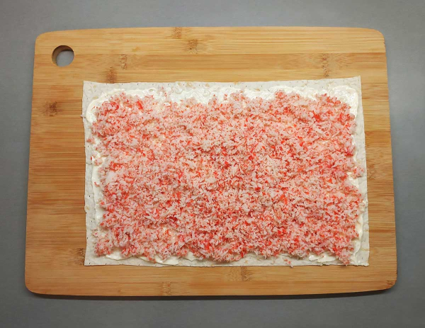 Рулет из лаваша с крабовыми палочками Рулет из лаваша с крабовыми палочками