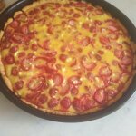 Нежный заливной пирог с ягодами