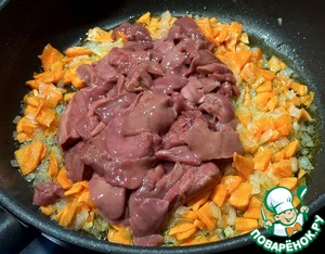 Гречневая каша с куриной печенью